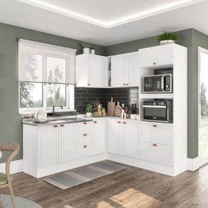 Cozinha 6 Peças com Rodapé Pérola Yescasa