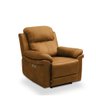 Poltrona do Papai Felix Reclinável Retrátil Power Elétrico Entrada Usb Couro Caramelo Manchado - 3