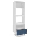 Ver imagem 4 de Armário Torre Quente Meena 70x224,5cm com 2 Portas e Gaveta Branco/Azul 250017