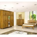 Ver imagem 2 de Guarda-roupa 10 Portas Cama Cômoda Sapateira Madeira Mel