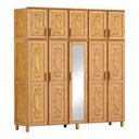 Ver imagem 7 de Guarda-roupa 10 Portas Cama Cômoda Sapateira Madeira Mel