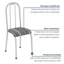 Ver imagem 5 de Kit 6 Cadeiras de Jantar Estofadas e Aço Paola Branco