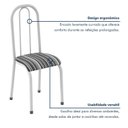 Ver imagem 6 de Kit 6 Cadeiras de Jantar Estofadas e Aço Paola Branco