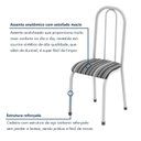 Ver imagem 4 de Kit 6 Cadeiras de Jantar Estofadas e Aço Paola Branco