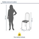 Ver imagem 2 de Kit 6 Cadeiras de Jantar Estofadas e Aço Paola Branco