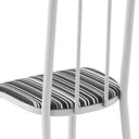 Ver imagem 7 de Kit 6 Cadeiras de Jantar Estofadas e Aço Paola Branco