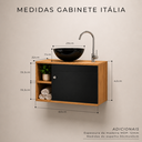 Ver imagem 2 de Gabinete para Banheiro 60cm com Cuba e Espelho Suspenso