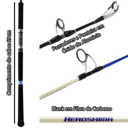 Vara Pesca 1,65m Pe 3-6 Isca 150-250g Heroshima Hss-5536 Vertical Jig Molinete - 5