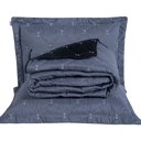 Ver imagem 7 de Kit 7 Pçs Cobre Leito Casal Queen Renove Hipercal 400 Fios Dupla Face Bordado: Cinza e Preto