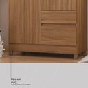 Ver imagem 2 de Guarda Roupa Solteiro Flor Amendola Touch 4 Portas 2 Gavetas MDP Amêndoa Demóbile 100cm