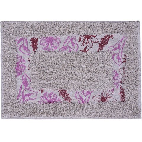 Tapete de Banheiro Slim Algodão 40x60cm Flowers
