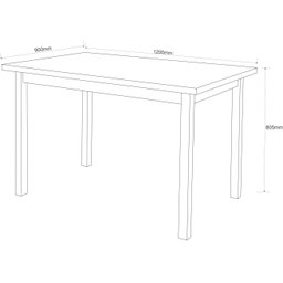 Mesa de Jantar Elisa 120x80cm Tampo em Mdf Estruturado:off - 3