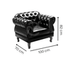 Conjunto Poltrona e Puff Chesterfield Elisabeth Encanto Veludo Rosa - 3