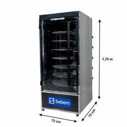 Máquina de Assar Frango e Carnes Grill Giratória 120kg Sebem - 6