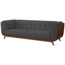 Ver imagem 7 de Sofá 3 Lugares 240cm Coin Courino Marrom | Veludo Cinza - Sallar Home