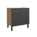 Ver imagem 3 de Balcão para cozinha 02 portas Quiditá 80cm Montana/Fumê