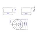 Ver imagem 7 de Cuba de Sobrepor Deca Slim 30x30 Redonda Soft Antracite + Válvula + Sifão