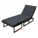 Ver mais imagens de Poltrona do Papai Reclinável Puff Retrátil Versátil Moderno Extensão Bancada Premium Cor Cinza