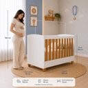 Ver imagem 4 de Quarto Apolo para Bebê 100% MDF Roupeiro 3 Portas Cômoda Sapateira e Berço 2 em 1 Espresso Móveis