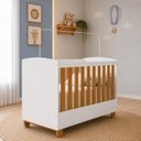 Ver imagem 3 de Quarto Apolo para Bebê 100% MDF Roupeiro 3 Portas Cômoda Sapateira e Berço 2 em 1 Espresso Móveis