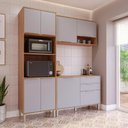 Ver imagem 2 de Armário de Cozinha Aurea com Torre Quente 190 Cm 8 Portas Cinamomo/platina