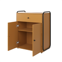 Ver imagem 2 de Armário Baixo Auxiliar Office Estilo Industrial 2 Portas Criare Canela