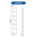Ver imagem 3 de Módulo Cantoneira 6 Prateleiras Requinte+ 100% MDF Cinza/Níquel