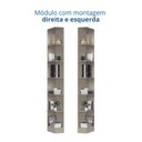 Ver imagem 4 de Módulo Cantoneira 6 Prateleiras Requinte+ 100% MDF Cinza/Níquel