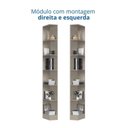 Ver imagem 4 de Módulo Cantoneira 6 Prateleiras Requinte+ 100% MDF Cinza/Níquel