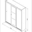 Ver imagem 3 de Guarda-Roupa Casal 3 Portas 4 Gavetas c/Espelho Branco