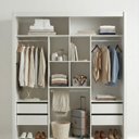 Ver imagem 5 de Guarda-Roupa Casal 3 Portas 4 Gavetas c/Espelho Branco