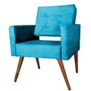 Ver imagem 2 de Kit 2 Cadeira Poltrona Consultório Escritório Recepção Reforçadas Vanessa Turquesa