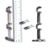 Suportes De Metal Varão Duplo Cortina 19Mm Cromado 03 Peças - 4
