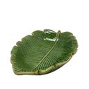 Ver imagem 2 de Pratinho Folha de Cerâmica em Alto Relevo na Cor Verde