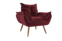 Ver imagem 2 de Kit 2 Poltronas Decorativa Opala Suede Vinho