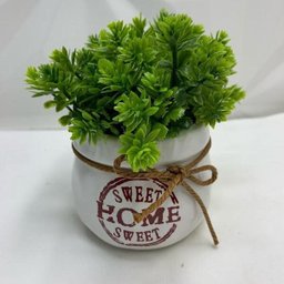 Vaso de Cerâmica Decorativo Sweet Home com Detalhe Corda - 3