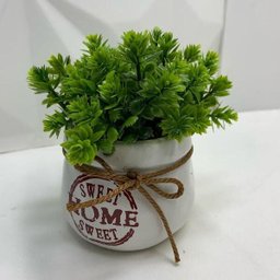 Vaso de Cerâmica Decorativo Sweet Home com Detalhe Corda - 2