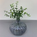 Ver imagem 1 de Vaso de vidro com brilho e planta