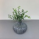 Ver imagem 2 de Vaso de vidro com brilho e planta