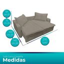 Ver imagem 4 de Sofá Cama Reclinável 3 Lugares Filadélfia Veludo Marrom Café - Lojas Curitibanas