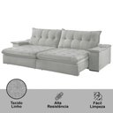 Ver imagem 2 de Sofá Lua Linho 02 Módulos 100 Cm B25cm Meu Sofá Online A230 Linho Cinza