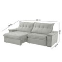 Ver imagem 5 de Sofá Lua Linho 02 Módulos 100 Cm B25cm Meu Sofá Online A230 Linho Cinza