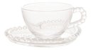 Ver imagem 2 de Conjunto 4 Xícaras Chá com Pires Coração Cristal Pearl 180 Ml Wolff Transparente