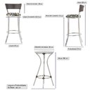 Ver imagem 2 de Kit de Mesa Bistrô com Tampo de Vidro Redondo 4 Banquetas em Alumínio e Fibra Sintética Tabaco
