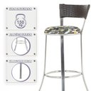 Ver imagem 4 de Kit de Mesa Bistrô com Tampo de Vidro Redondo 4 Banquetas em Alumínio e Fibra Sintética Tabaco
