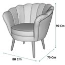 Ver imagem 7 de Kit 2 Poltronas Pétala Veludo Bege Pés Palito - Kimi Design
