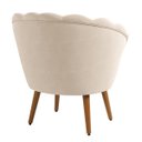 Ver imagem 4 de Kit 2 Poltronas Pétala Veludo Bege Pés Palito - Kimi Design