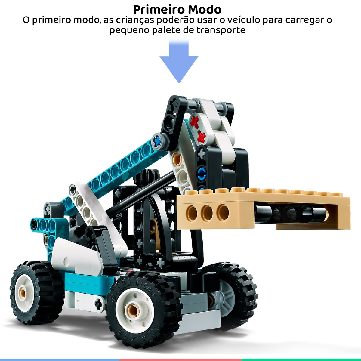 Brinquedo Lego Technic Carregadeira Telescópica Blocos de Montar ...
