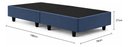 Ver imagem 2 de Base Box para Cama Juvenil Dobrável Suede 188x78cm Bipartido - Azul