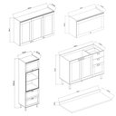 Ver imagem 5 de Cozinha Modulada Cristal 269,7cm Conjunto Provençal Completo Cor:mint com Ébano